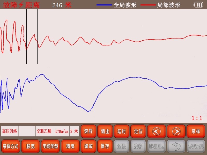 GDBN-C2000沖擊閃絡法測試波形示例